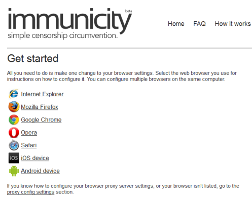 immunicity browsers
